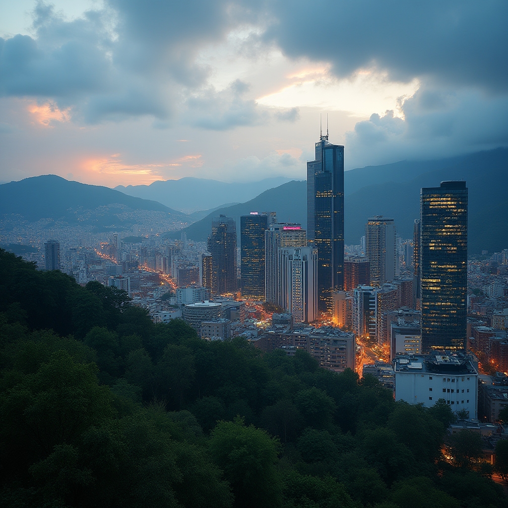 Medellín innovation district with modern architecture and green spaces