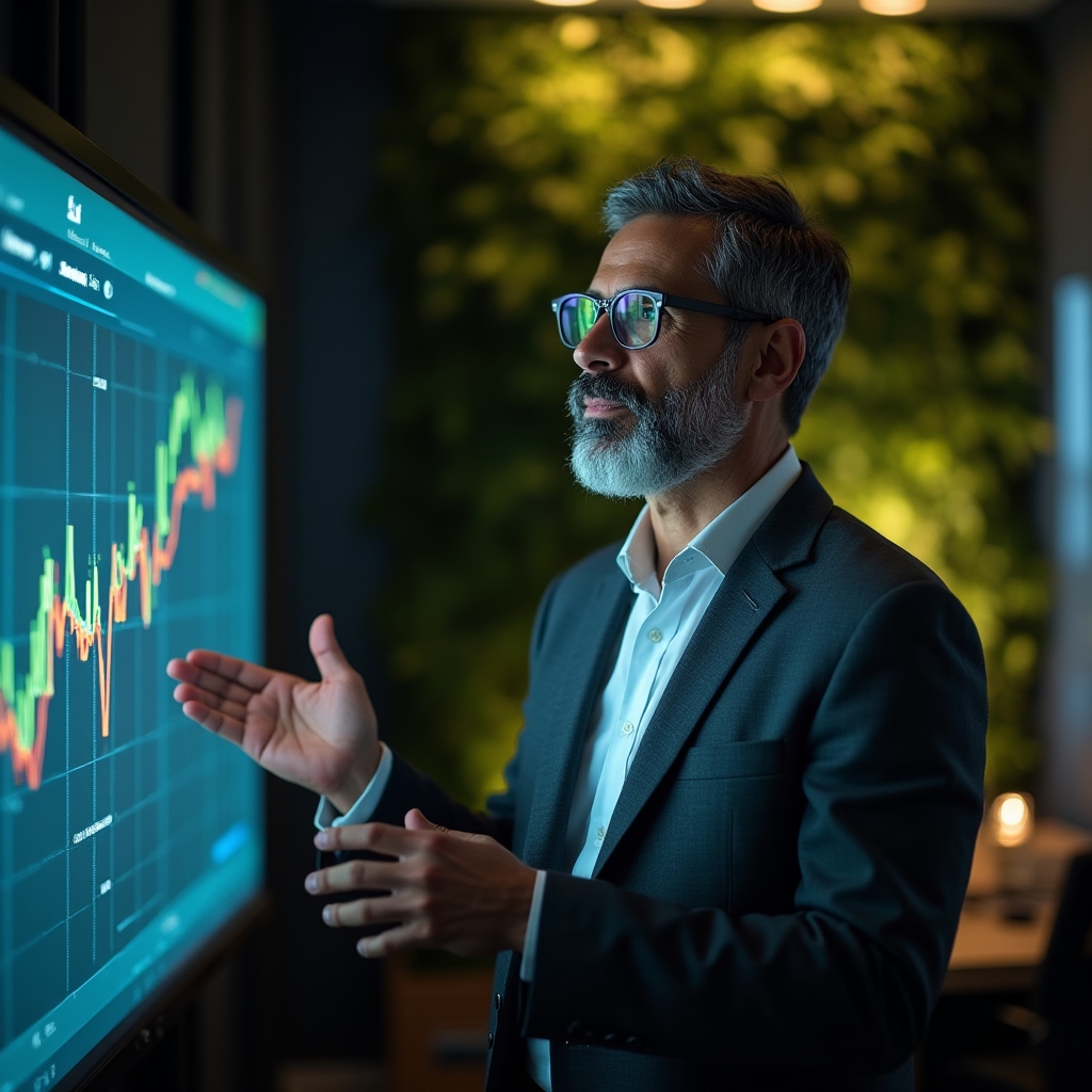 Online webinar session with economist presenting Colombian economic data