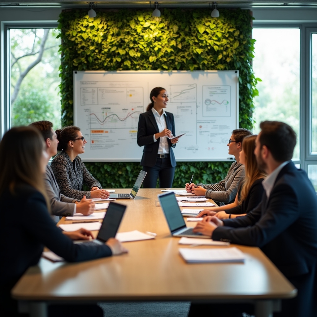 Professional workshop training session with participants taking notes